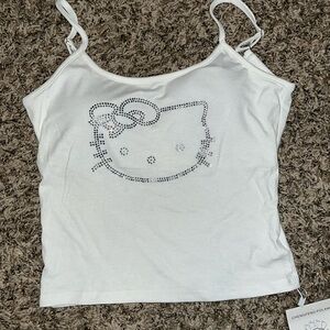 Hello kitty white top